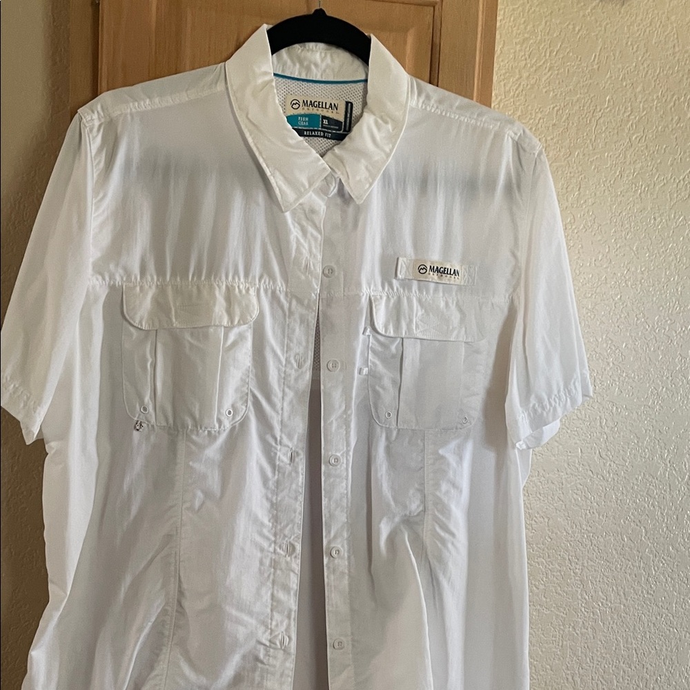 Magellan Outdoors Women’s  White Button Down Fishing Shirt
